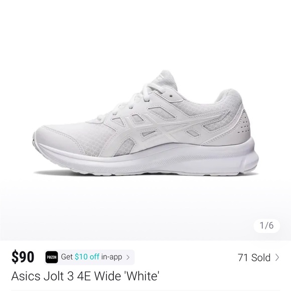 Asics Jolt 3 4E Wide 'White' size 5 Women’s - Picture 1 of 4
